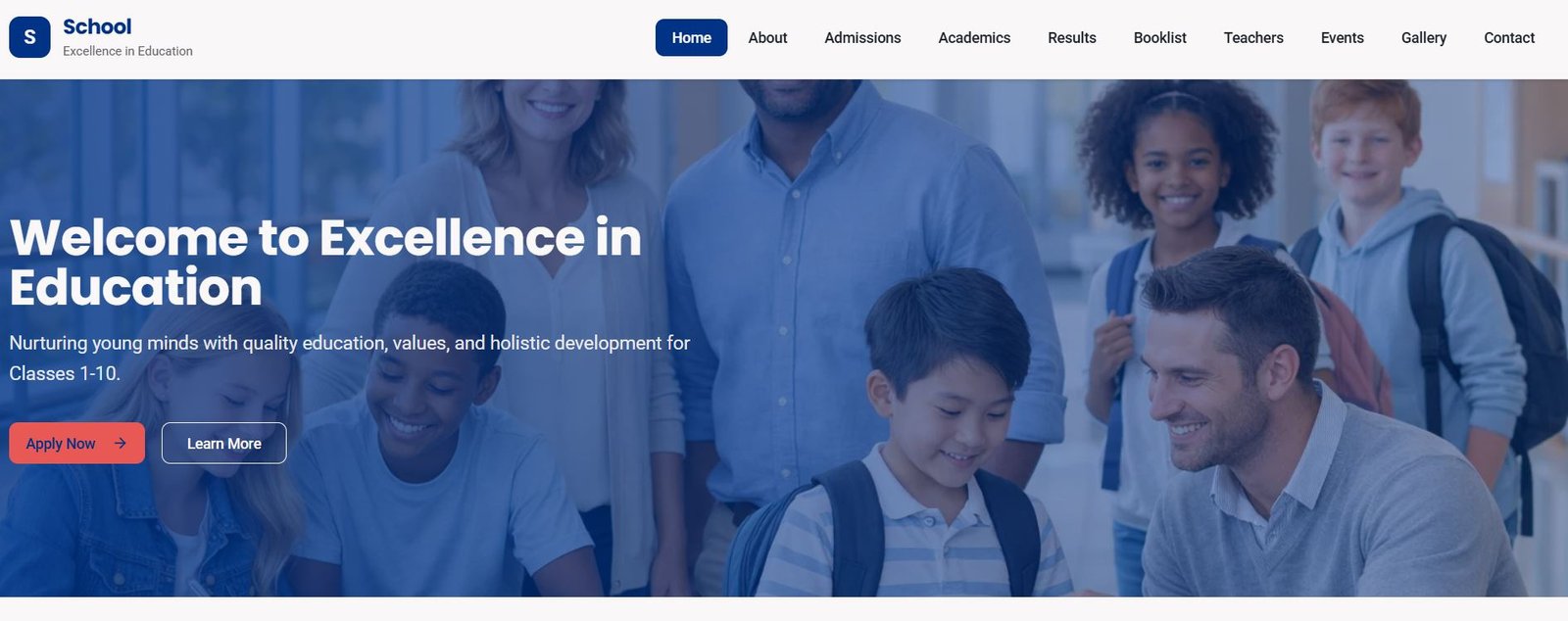 School Website Source Code