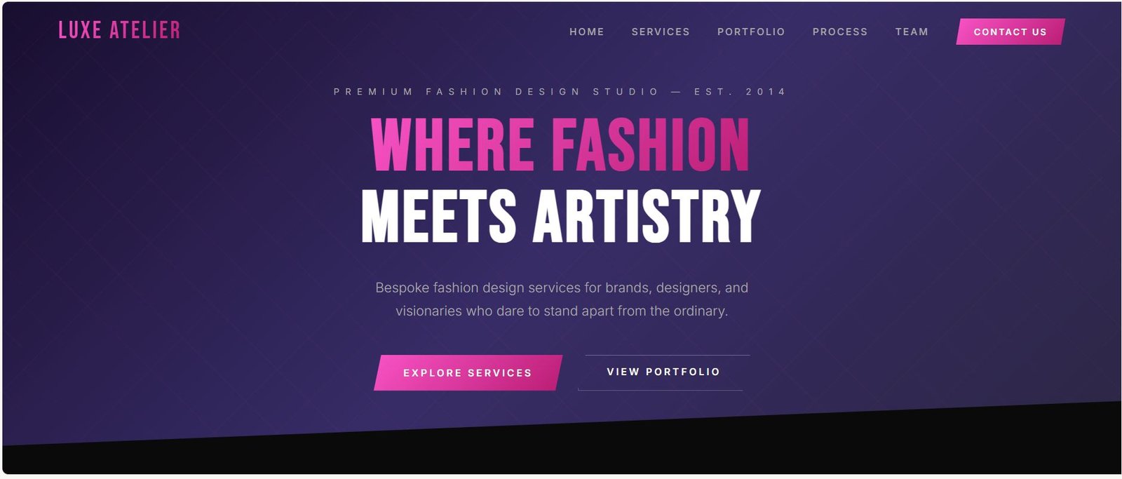 LUXE ATELIER Fashion Design Template