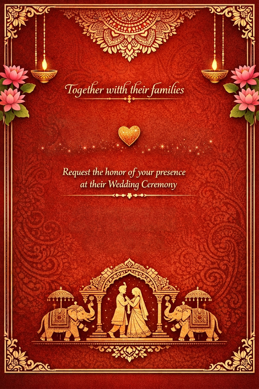 Bengali Wedding Card Template Design
