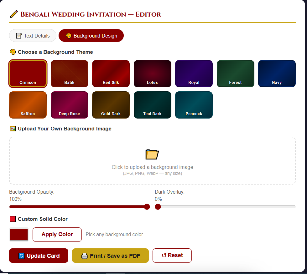 Wedding Card Template