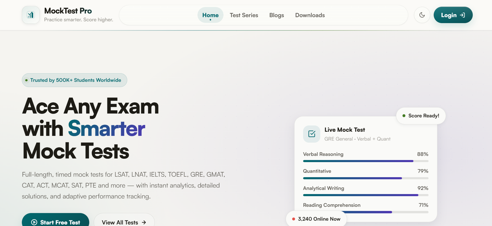 Digital Mock Test PLatform (LMS Solution)