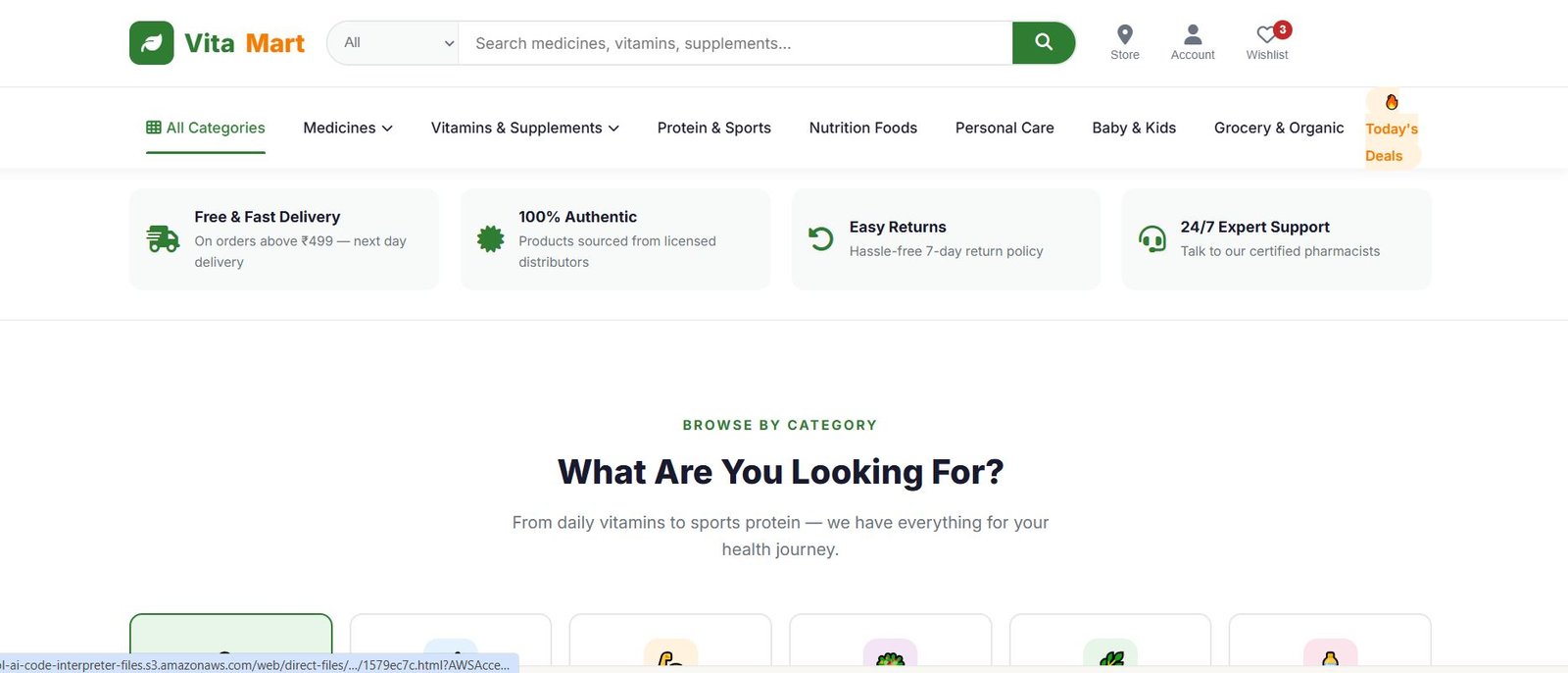 HTML templates for vitamin and Nutrition supplements store Preview 2