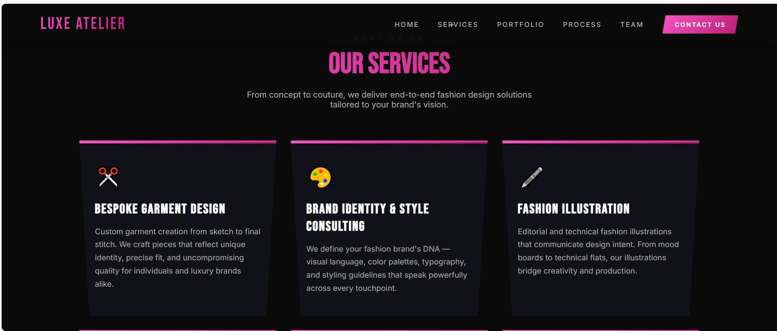 LUXE ATELIER Fashion Design Template Preview 2