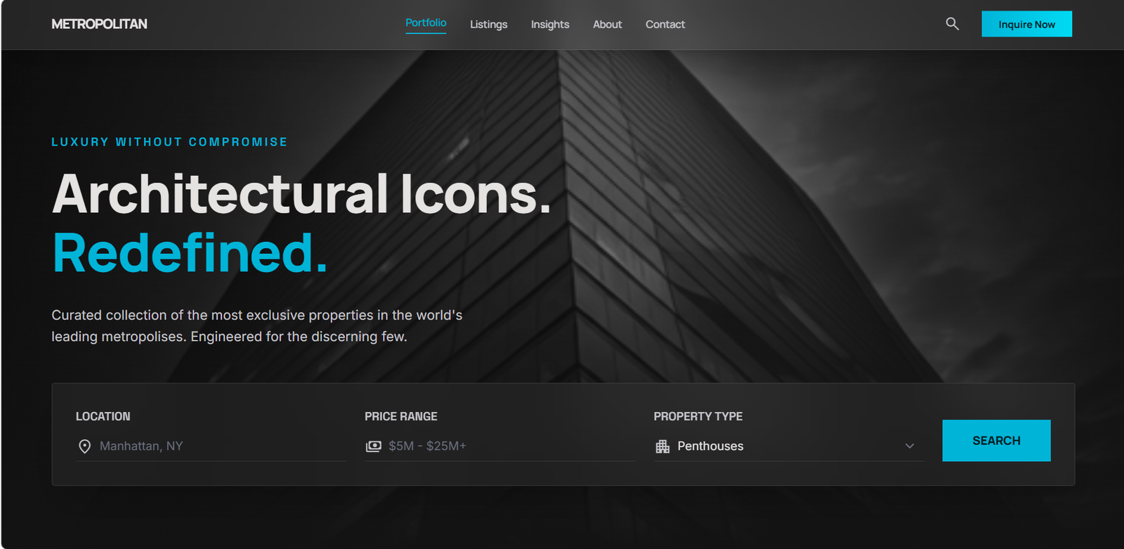 Metropolitan Real Estate wordpress Theme Preview 3