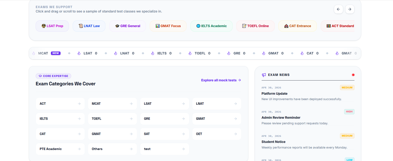 Mock Test Pro  Online Mock Test Platform Preview 3