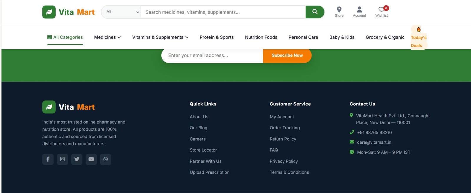 HTML templates for vitamin and Nutrition supplements store Preview 4