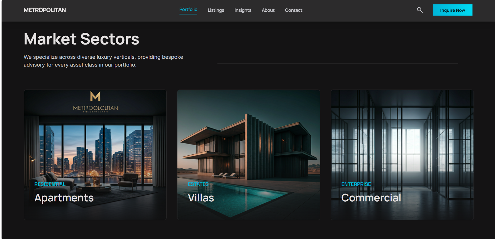 Metropolitan Real Estate wordpress Theme Preview 4