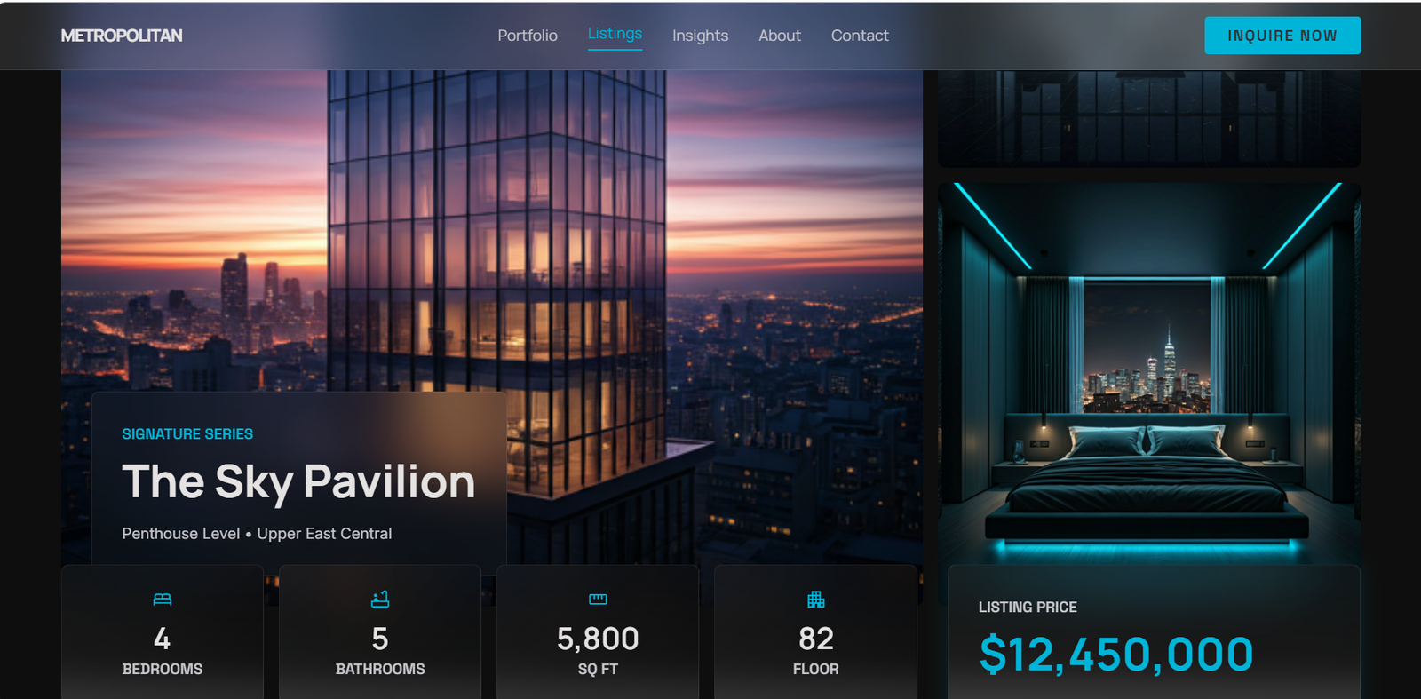 Metropolitan Real Estate wordpress Theme Preview 5