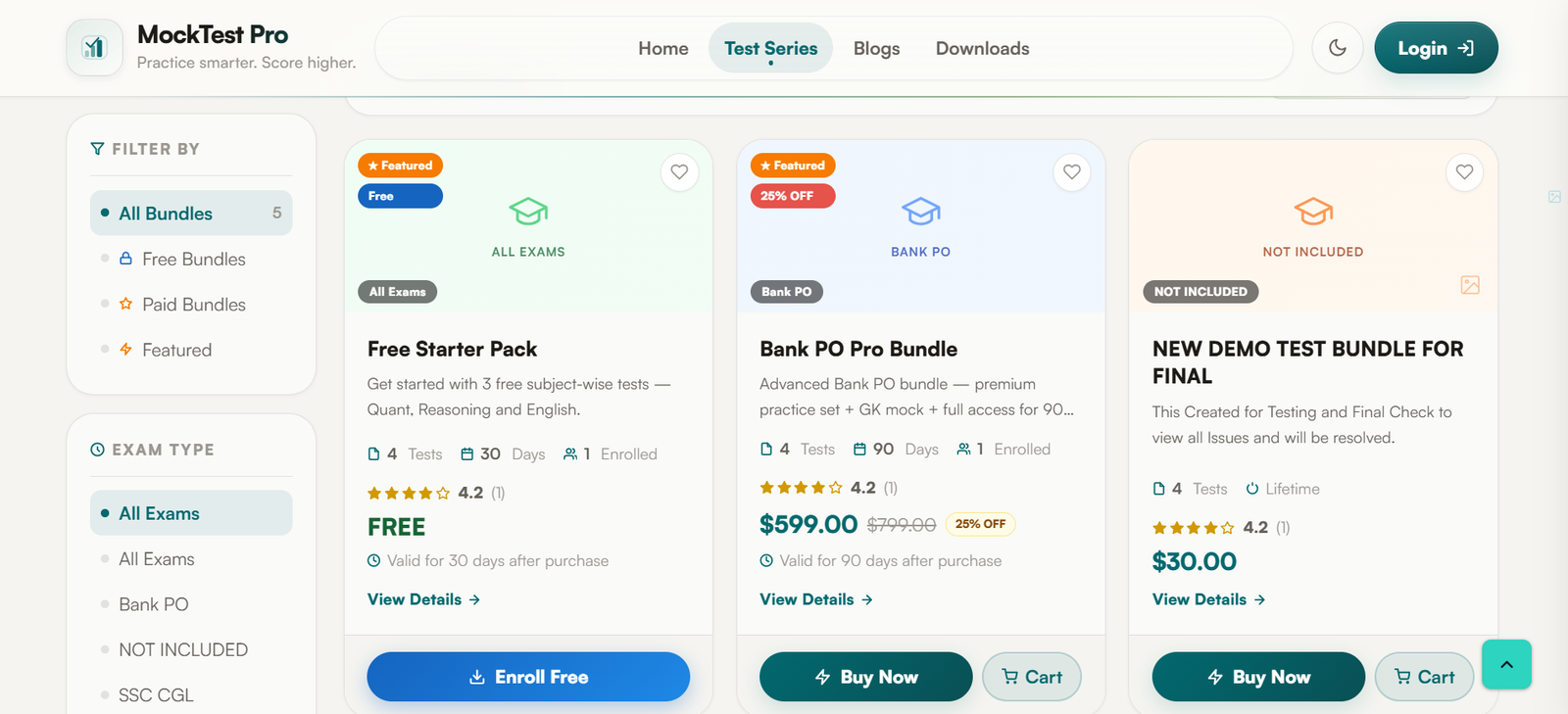 Digital Mock Test PLatform (LMS Solution) Preview 5